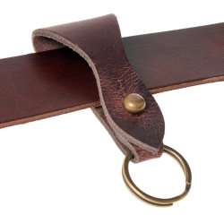 Leather key ring holder on belt