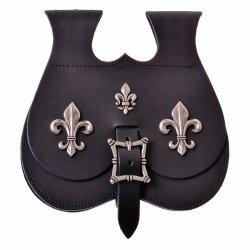 Medieval kidney purse - black
