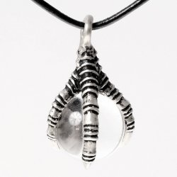 Claw pendant with glass ball