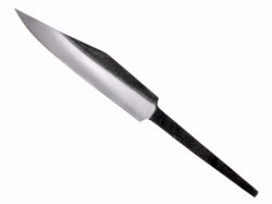 Knife blade of high carbon steel
