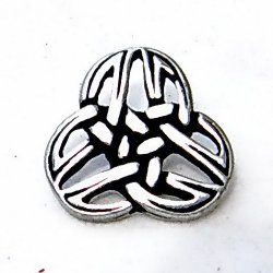 Celtic Triade button - silver