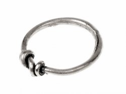 Knotted Viking ring - silver plated