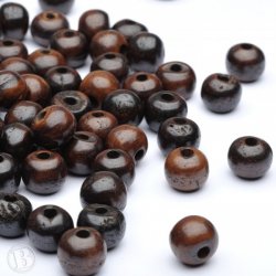 Bone beads - brown