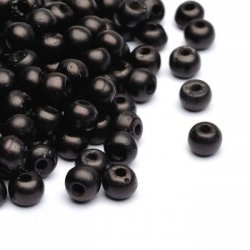 Bone beads - black