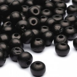 Bone beads - black