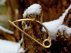 Celtic wire brooch replica in nature