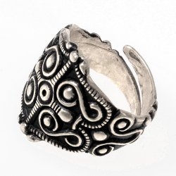 La Tene finger ring - silver plated