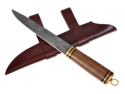 Long Viking Knife with leather sheath