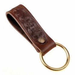 Embossed ring holder - brown