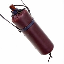 Larp leather bottle - brown