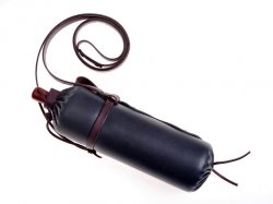 Larp leather bottle - black