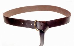Medieval leather belt - brown