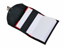 Leder-Buchh�lle - ge�ffnet