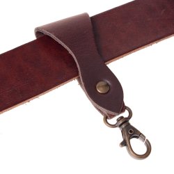 Leather key ring holder on belt