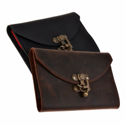 Leder-Buchh�llen mit Hakenschlie�e
