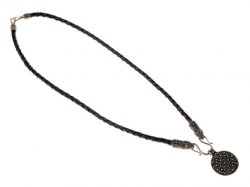 Viking leather necklace - black