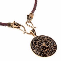 Necklace with bronze charm