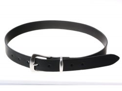 Leather belt - black