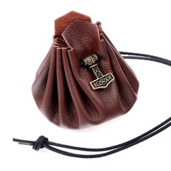 Leather bag with Thor's Hammer