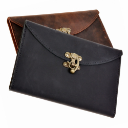 Leder-Buchh�llen mit Hakenschlie�e