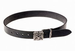 Belt made from black leather