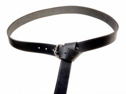 Medieval leather belt - black