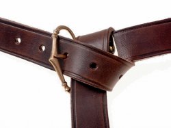 Medieval leather belt - wrapped