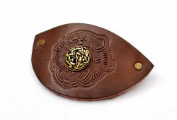 Leather hair clip motif 3: Viking