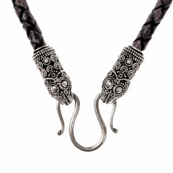 Viking chain ends - silver plated