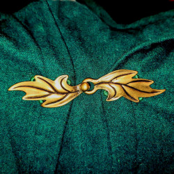 Leaf shaped cloak clasp