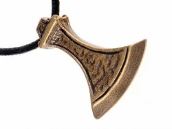 Viking Axe pendant - brass
