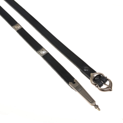 Medieval belt - black / silver