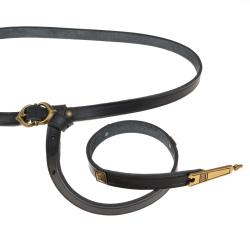 Medieval belt - black / brass