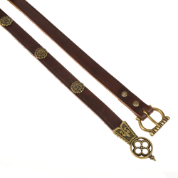 Medieval belt - brown / brass