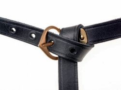 Medieval leather belt - black