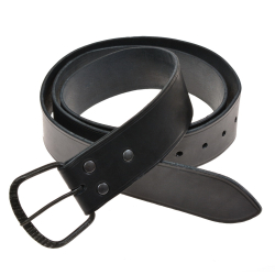 Medieval leather belt - blacl leather