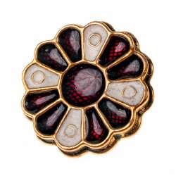 Almandine brooch - silver plated