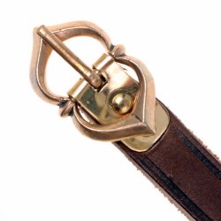 Medieval belt with bronze buckle