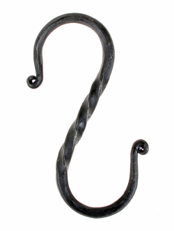 Hand-forged medieval S-hook