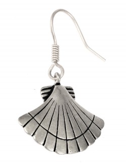 Scallop earring - silver-plated