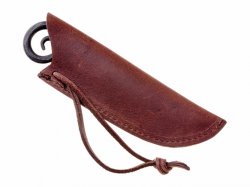 Druids knife in leather sheath