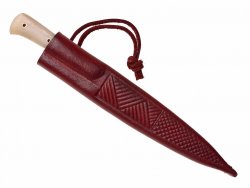 Medieval knife in leather sheath