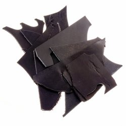 Leather for knife handles - black