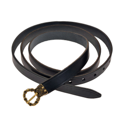 Medieval belt - black / brass