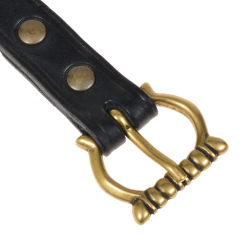 Medieval belt - black / brass