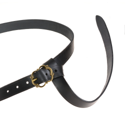 Medieval belt - black / brass