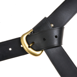 Crussader belt - black / brass