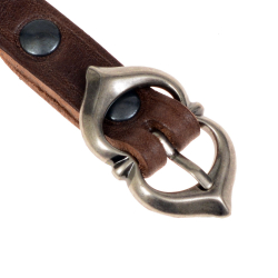 Medieval belt - brown / silver