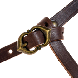 Medieval belt - brown / brass