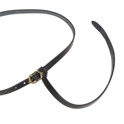 Medieval belt - black / brass